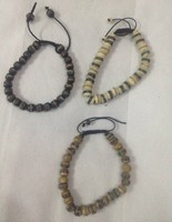 Bracelet et joncs de prière bouddhistes tibétains faits à la main, plaqués or, en pierre naturelle, classiques, durables, taille ajustable, unisexe, cadeau