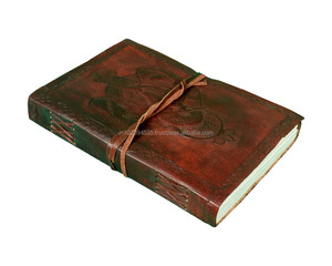 Celtic Flying Dragon Embossed Custom Handmade Genuine Leather Journal Hard Cover Sketch Book A5 Notebook Blank Wrap Around Diary - Product Image 2