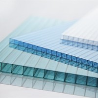 Muestra gratis de plástico colorido policarbonato hueco Roofing hoja de techo