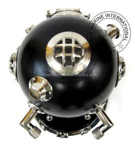 Casco DE BUCEO náutico negro y cromado para buzos marinos de mar profundo, casco de buceo de 18 pulgadas para decoración de oficina y regalo - Product Image 4