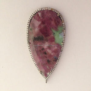 ลูกแพร์พลอย Zoites ทับทิมปู Cz ตั้งค่าพลอย - Product Image 2