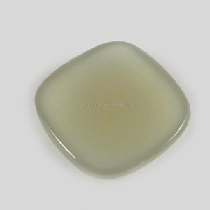 Calcedonia gris natural de 20 mm, cabujón cuadrado, piedra preciosa suelta al por mayor para la fabricación de joyas - Product Image 2