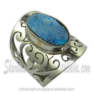 Nouvelle tendance Bague en argent sterling 925 avec opale australienne et pierres précieuses Bagues éternité en vermeil Grossiste et fabricant - Product Image 3