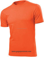T-shirts pour hommes en jersey 100% coton respirant à séchage rapide, manches courtes, design uni, lavables en machine, service de fourniture OEM