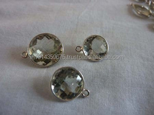 Vente en gros de connecteurs en forme de poire en améthyste verte pour pendentifs ou colliers à breloques de fête - Product Image 5