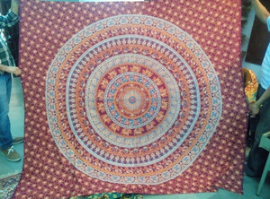 Tapis rond indien Mandala, tapis rond hippie, serviette de plage bohème, tapis de yoga, tapisseries, nappes ombrées, vente en gros - Product Image 4