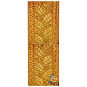 OEM 2mm 50mm oro metálico Jacquard encaje ajuste hoja de roble Mylar trenza plana Galloon Tressee cinta para accesorios al por mayor - Product Image 1