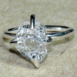 Silver <b>Ring</b>, Harkimar Diamond, 925 Sterling Silver <b>Ring</b> Fabulous <b>Ring</b> Engagement <b>Ring</b> <b>Fashionable</b> <b>Ring</b> for Unisex - Product Image 1