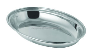 Bols ovales en gros, assiette à collation en acier inoxydable, bols à salade ovales en métal, bol ovale profond avec rebord en acier inoxydable - Product Image 3