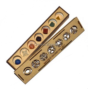 7 Chakra Géométrie Sertie de Boîte Cadeau Transparente - Product Image 1