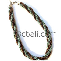Collier accessoires à la mode pour femmes, ombrés et graines longues, nouvelle collection