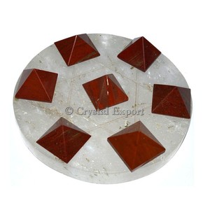 Red Jasper With Crystal Quartz Grid - Product Image 1