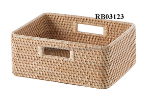 ตะกร้าหวายทรงสี่เหลี่ยมยืดหยุ่นได้เป็นมิตรกับสิ่งแวดล้อม2020ใช้ในบ้านบรรจุในกล่อง - Product Image 3