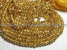 Perles de pyrite dorée cristaux à facettes pierres de guérison pour la fabrication de bijoux exportations Coszcatl certifiées par des tiers - Product Image 4