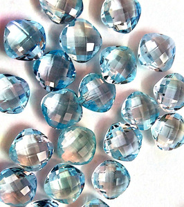 Alta calidad Natural cielo azul Topacio facetado corte cojín corte piedra preciosa joyería semipreciosa para anillos pendientes precio al por mayor - Product Image 2