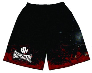 กางเกงขาสั้นลำลองเอวกลางผ้าถักแห้งเร็วระบายอากาศได้ดีพิมพ์ลายด้วยความร้อนตามแบบที่กำหนดเอง - Product Image 1