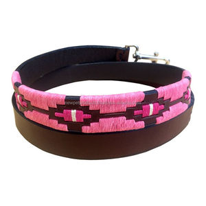 Collier de luxe pour animaux de compagnie personnalisé respirant doux pour la peau colliers de chien en cuir véritable avec boucle en argent pour animaux de compagnie fabricant - Product Image 2