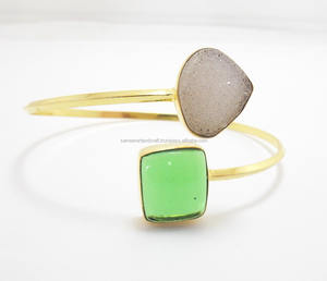 Multi Stone Gemstone With Gold Plated Handmade <b>Adjustable</b> Fashionable Gift for Her Fancy <b>Bracelet</b> Bangle - Product Image 4