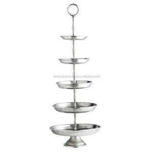 ขาตั้งเค้กอลูมิเนียมหล่อ 5 ชั้น สำหรับงานแต่งงาน งานเลี้ยง วัสดุคุณภาพดีที่สุด ขายส่ง - Product Image 1