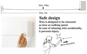 ความคิดทางธุรกิจใหม่แขวนลวดยุโรปทำในประเทศญี่ปุ่นให้แห้งเสื้อผ้าในร่มด้วยลวดหดและการออกแบบที่มีความซับซ้อน - Product Image 5