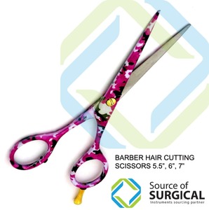 Ciseaux à cheveux professionnels et ciseaux de barbier neufs avec lames en acier inoxydable, bord de coupe tranchant, pour droitiers, fabriqués au Pakistan - Product Image 2