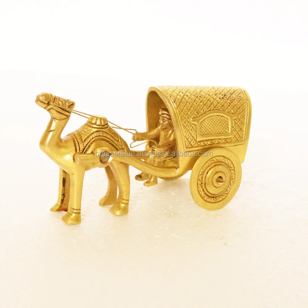 Brass metal camel Village Bullock Cart Showpiece table decore home decoration for return birthday gift