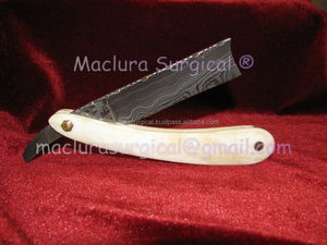 Rasoir de coiffeur professionnel en acier damas avec échelle en os de chameau Produit de qualité supérieure - Product Image 2