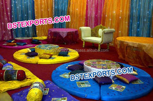 ชุดแต่งงานที่มีสีสัน Mehandi เวทีงานแต่งงาน Paisley Mehandi เวทีแต่งงาน - Product Image 3