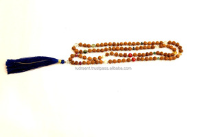 พลอย9เม็ด108ลูกปัดรุทรักษะสวดมนต์มาลาได้รับการรับรองสไตล์โบฮีเมียนมีพู่ของขวัญสำหรับชาวพุทธและเพชร - Product Image 4