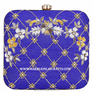 Zari-Bolso de mano de fiesta para mujer, bordado a mano - Product Image 1