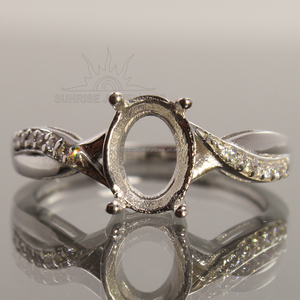 Anillo Unisex de Plata de Ley 925 con Circonita Cúbica, Elegante y Moderno, con Piedra Central Ovalada de 7x9 mm, Sin Engaste, para Bodas y Fiestas, Todas las Tallas - Product Image 3