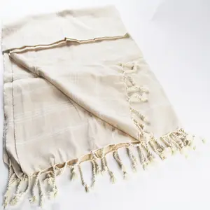 Yumuşak temel havlu doğal renk Fouta havlu hamam plaj havuzu yoga spa çizgili türk pamuk handwoven havlu