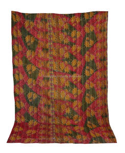 ผ้าห่ม Kantha ผ้าคลัทธาปักมือดีไซน์ลายดอกไม้ - Product Image 3