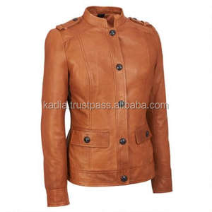 Chaqueta de cuero para mujer 100% chaqueta de cuero genuino ropa de mujer 2025 chaquetas de mujer Vintage primavera otoño abrigo de piel de oveja Real - Product Image 4