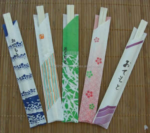 Ensemble de baguettes en bois Styrax jetables de qualité supérieure avec papier d'emballage - Product Image 3