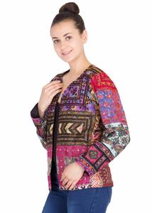 เสื้อแจ็คเก็ตปักลายแบบดั้งเดิมของชาวบันจาราสำหรับผู้หญิง เสื้อโค้ททำมือสไตล์ชาติพันธุ์สำหรับงานปาร์ตี้และเทศกาล - Product Image 2