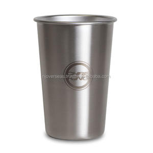 แก้วน้ำสแตนเลสขนาด16ออนซ์เป็นมิตรต่อสิ่งแวดล้อมถ้วยไพน์แบบวางซ้อนกันได้แก้วโลหะสำหรับดื่มไวน์เบียร์ความจุ500มล. - Product Image 2