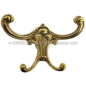 Crochet double pour vêtements Crochet en laiton pour vêtements de maison Crochet décoratif pour vêtements de haute qualité en laiton décoratif - Product Image 4