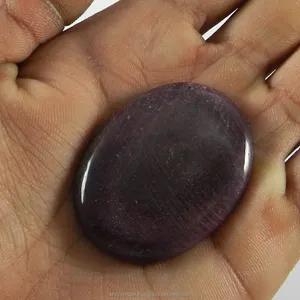 Natural Ruby 45x35mm Oval Cabochon 28.23 Gram Loose Gemstone For Jewelry Making
