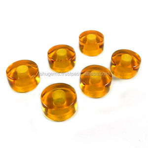 Citrino hydro-Cuentas de neumático liso de 14x8x4,5mm, cuentas de GEMA de agujero grande, cuentas europeas para pulsera, IG0105 - Product Image 2
