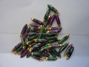 Pièces de décoration en pierre d'ampeigne naturelle, pierre d'amplification en cristal rubis, zoomite - Product Image 3