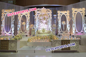 ฉากหลังเทียนเวทีแต่งงานที่สวยงาม,การออกแบบใหม่ตกแต่งฉากหลังไฟเบอร์ - Product Image 2