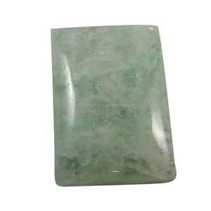 Gms-GEMA de cuarzo verde craquelado, cabujones rectangulares de 13x17mm, joyería, 2,15 - Product Image 2