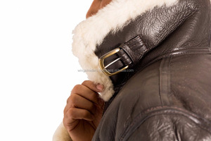 Nouvelle veste en cuir marron personnalisée avec doublure en fourrure - Product Image 5