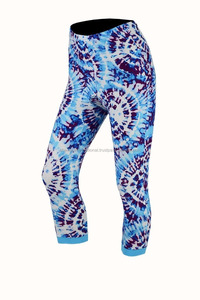 Shemax 2023 Top Quality Hot Selling Custom Wholesale <b>Womens</b> Padded Printed <b>3</b>/<b>4</b> <b>Legging</b> Capri Trousers for Summer Cycling - Product Image 4