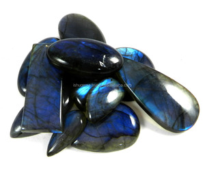 En gros 102.2 Gms Bleu Labradorite 13 Pièces Taille Libre Cabochon Pierres Précieuses En Vrac Pour La Fabrication De Bijoux - Product Image 3