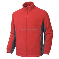 Blouson d'hiver grande taille en laine respirant en polaire rouge clair personnalisé promotionnel coupe sèche fabricant du Bangladesh