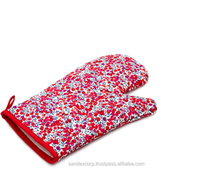 Gant de four de meilleure qualité de conception de rayure imprimée de coton biologique du prix le plus bas avec la taille adaptée aux besoins du client - Product Image 2