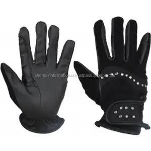 Shemax 2024 Sportswear Made in Pakistan New Horse Riding Equestrian Custom High Quality Wholesale All Color Gloves with Crystal
