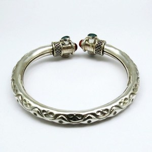 Joli bracelet en argent Sterling 925 vert, bijoux en argent Sterling, pierres précieuses, bijoux en argent - Product Image 4